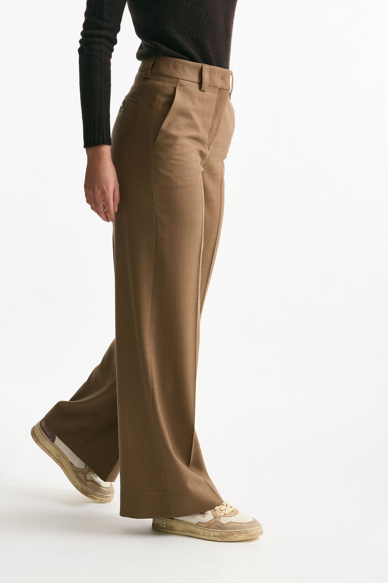 Pantalone NEERA ampio in flanella cammello donna Incotex - 3