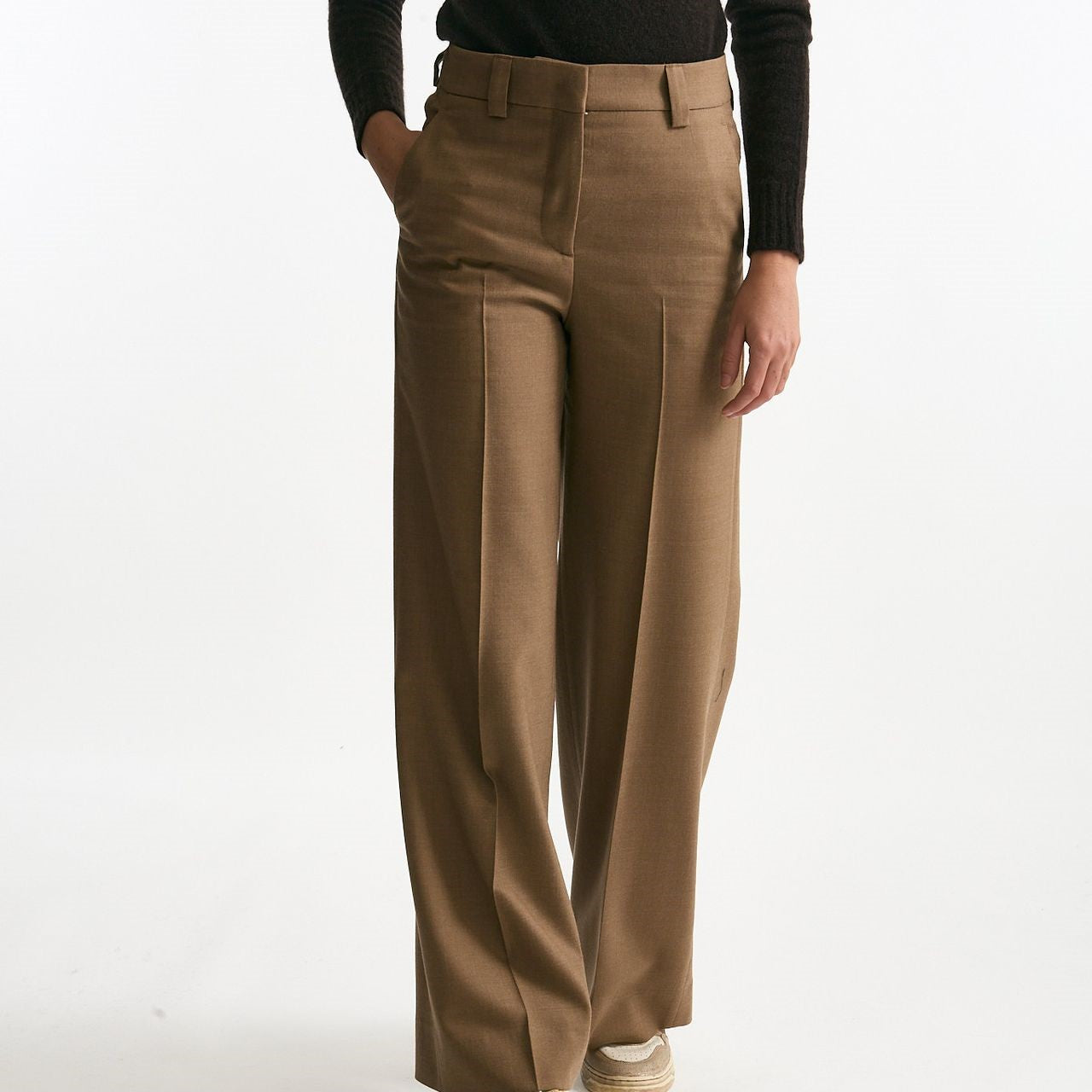 Pantalone NEERA ampio in flanella cammello donna Incotex - 7