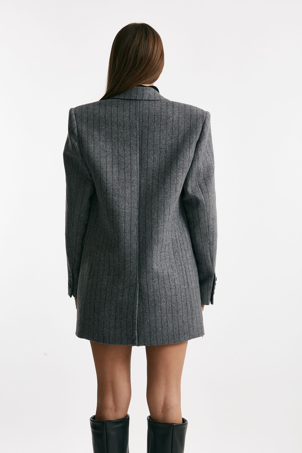 Giacca over gessata grigio donna Iro - 3