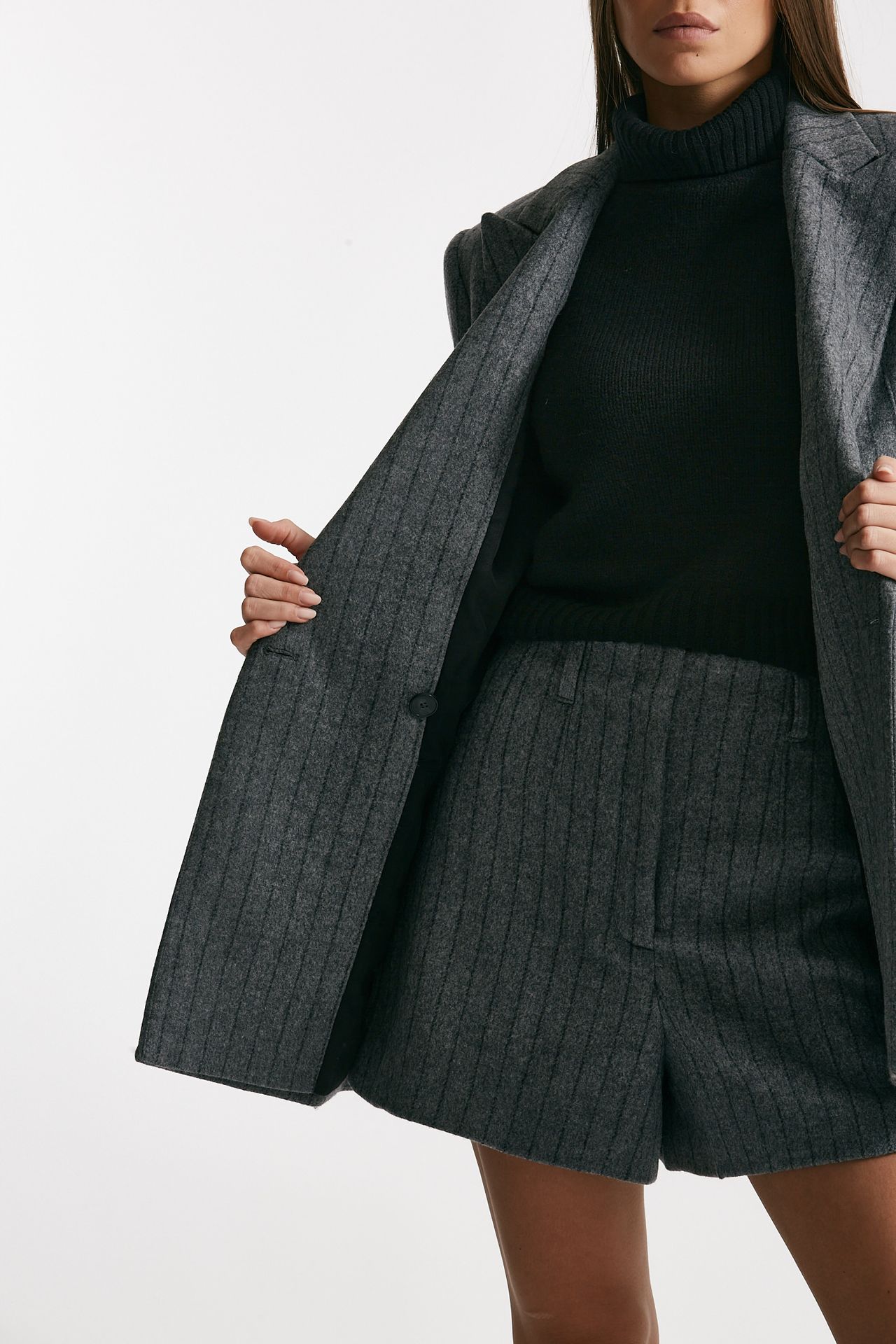 Giacca over gessata grigio donna Iro - 5