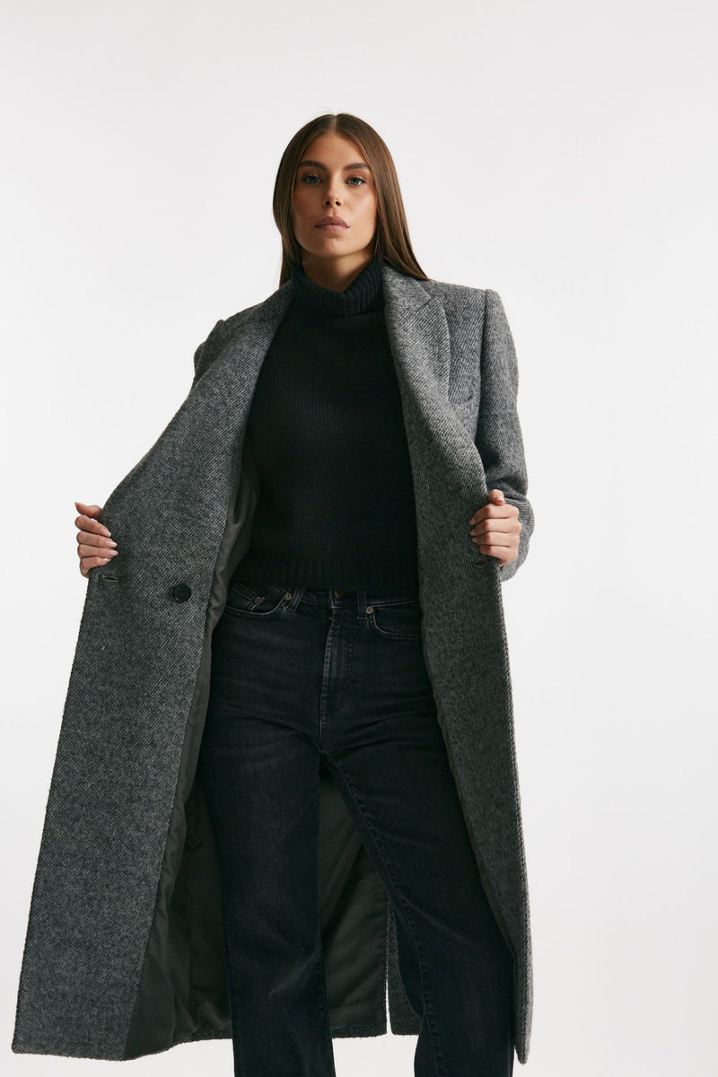 Cappotto over grigio melange donna Iro - 1