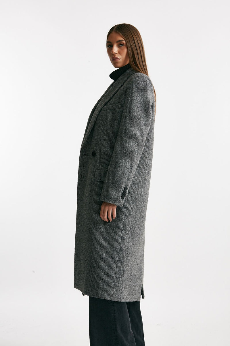 Cappotto over grigio melange donna Iro - 5