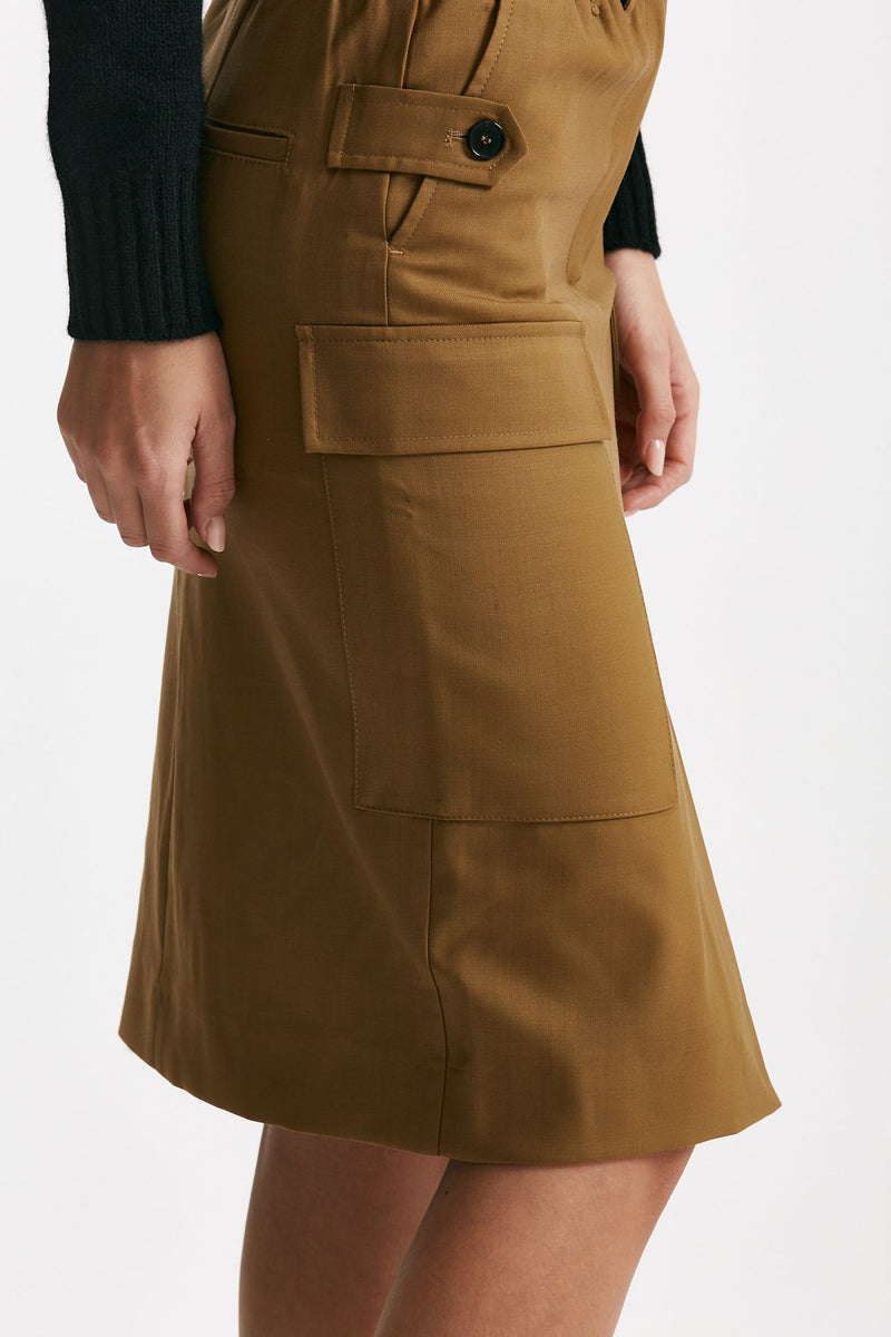 Gonna midi vita alta cammello donna Iro - 8