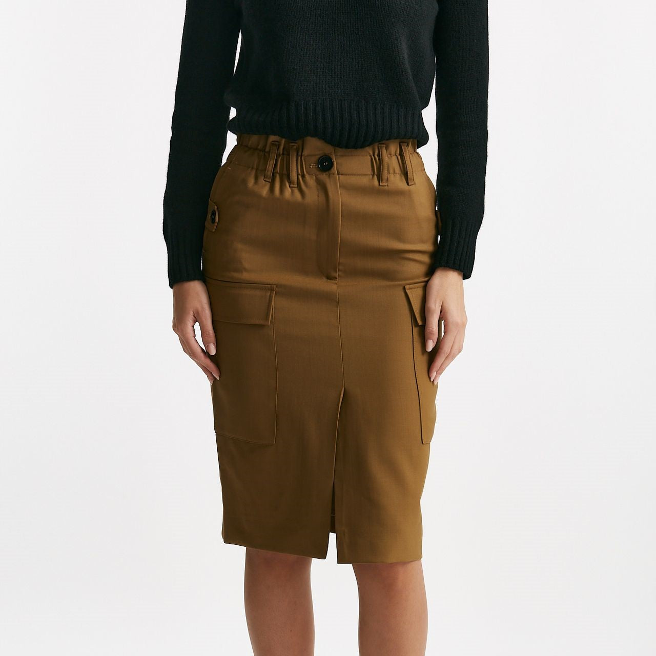 Gonna midi vita alta cammello donna Iro - 10