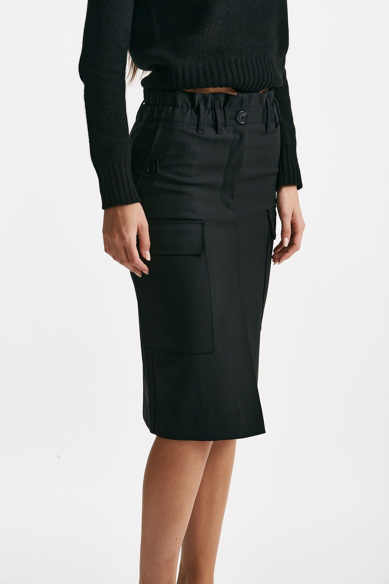 Gonna midi vita alta nero donna Iro - 3