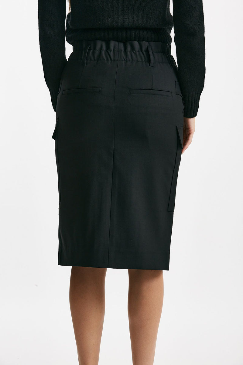 Gonna midi vita alta nero donna Iro - 4