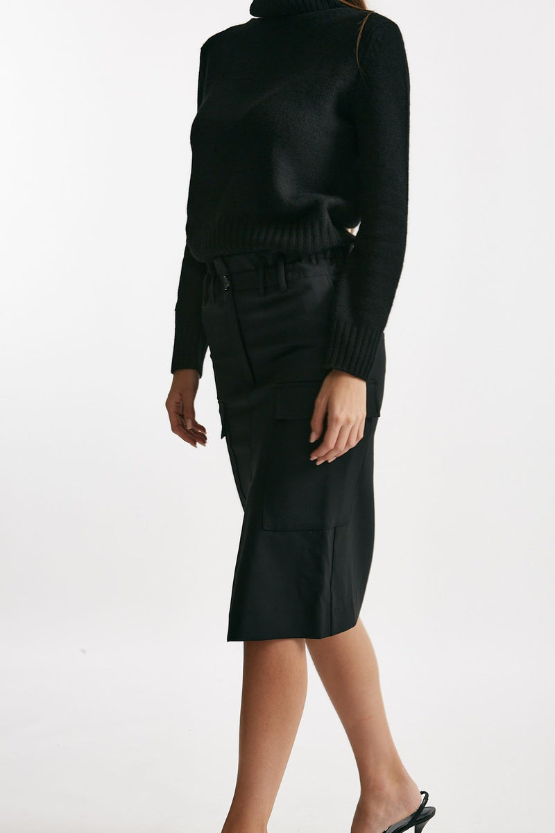 Gonna midi vita alta nero donna Iro - 1