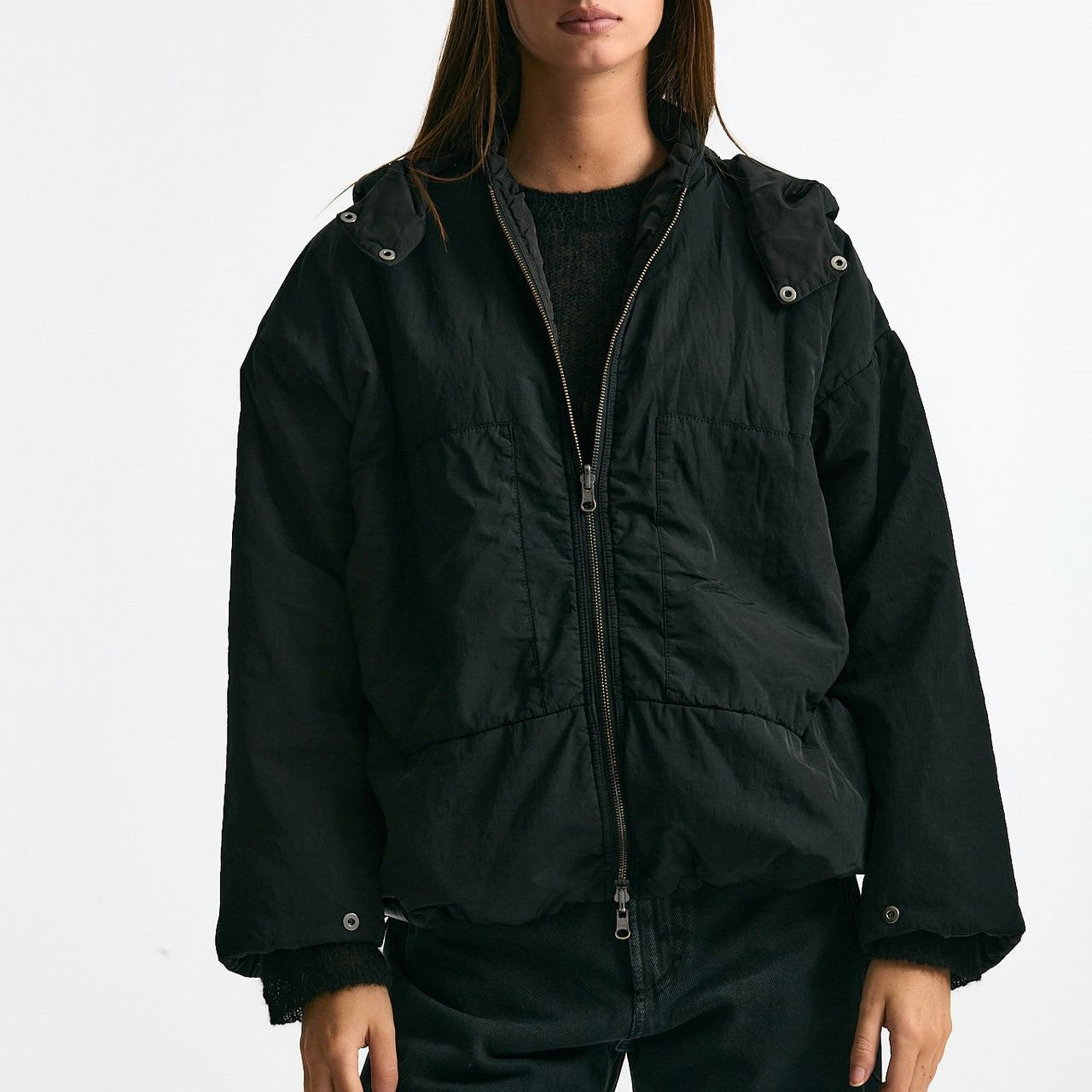 Giubbino over impermeabile nero donna Kimo no - rain - 10