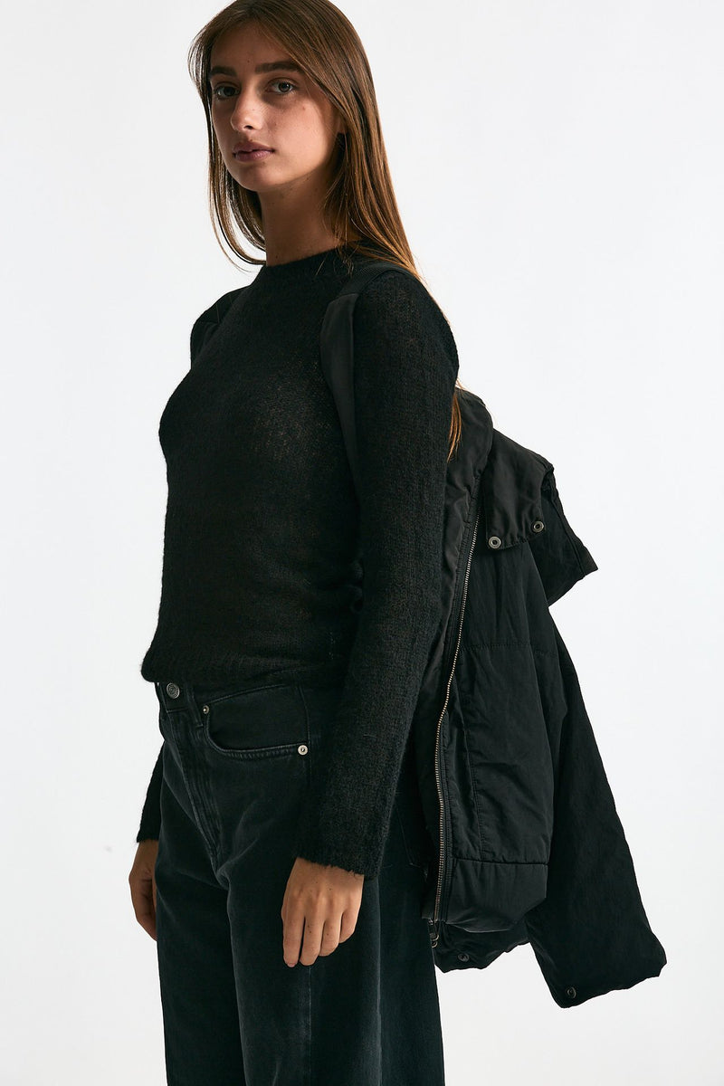 Giubbino over impermeabile nero donna Kimo no - rain - 2