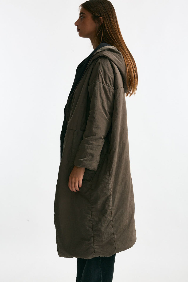 Giubbino lungo impermeabile reversibile donna Kimo no - rain - 3