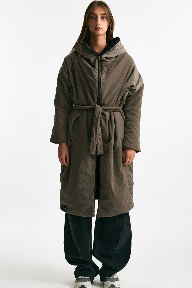 Giubbino lungo impermeabile reversibile donna Kimo no - rain - 5