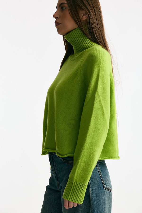 Dolcevita crop verde acido donna Laneus
