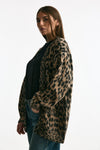 Cardigan over animalier donna Laneus - 2