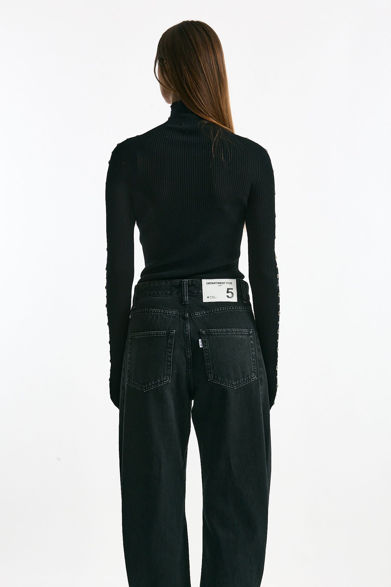 Dolcevita a costine nero donna Laneus - 3