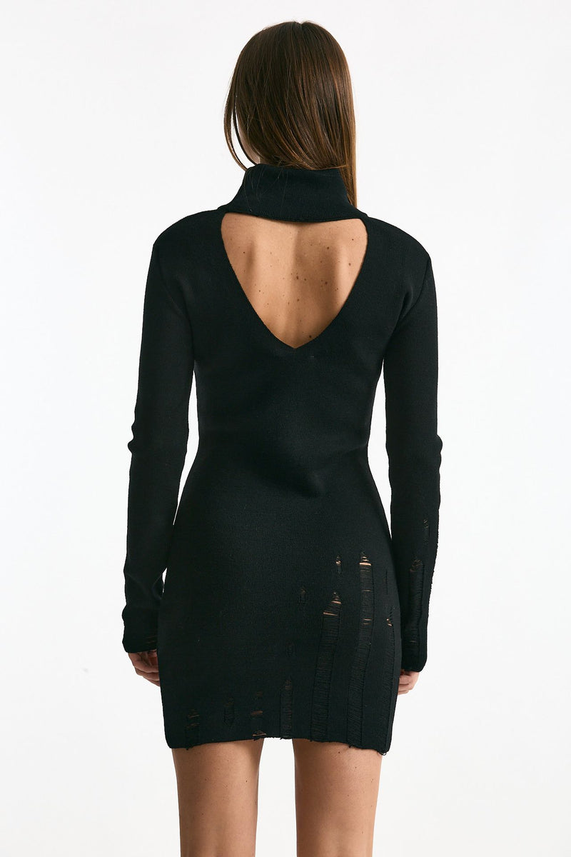 Abito in lana nero donna Laneus - 2