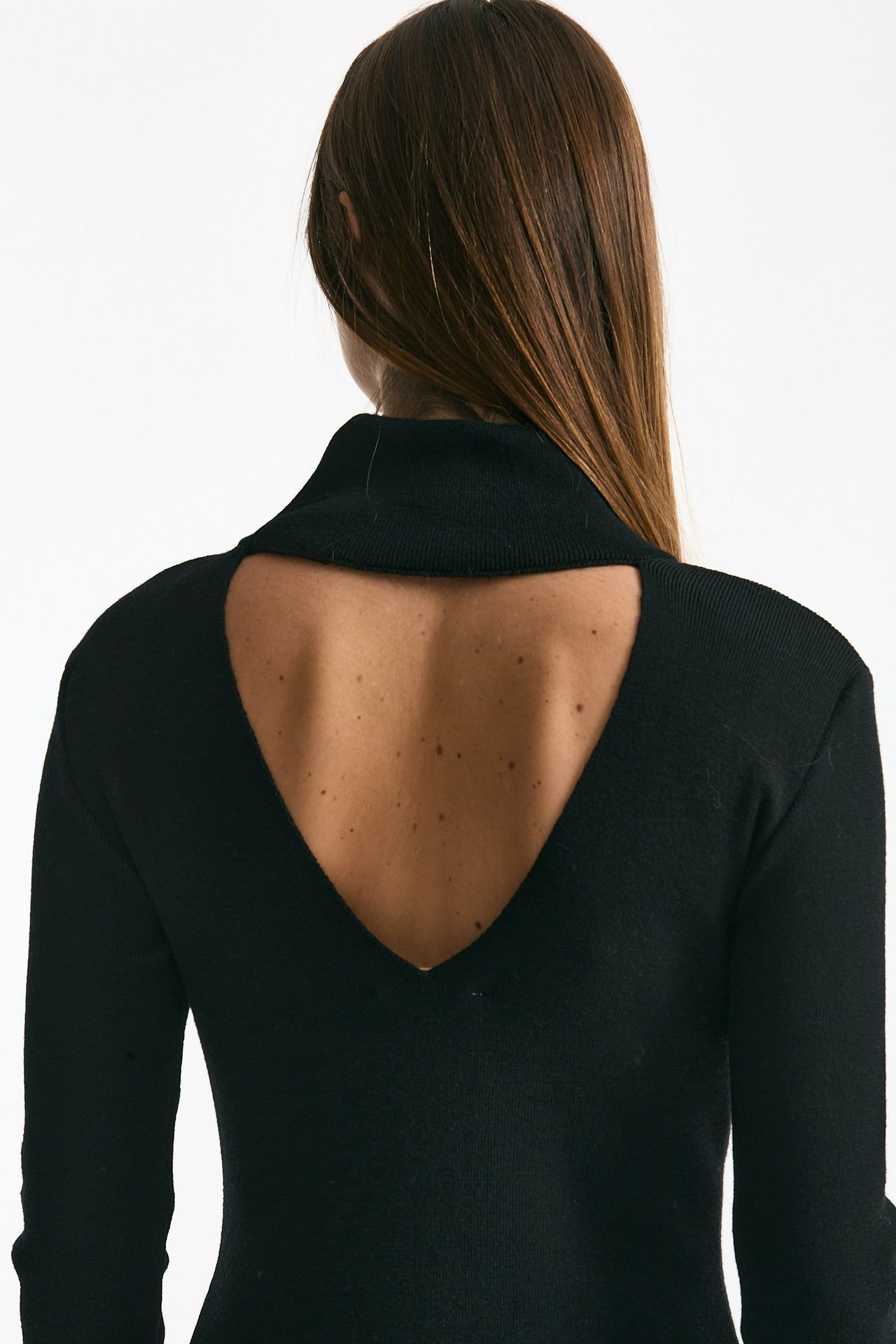 Abito in lana nero donna Laneus - 5