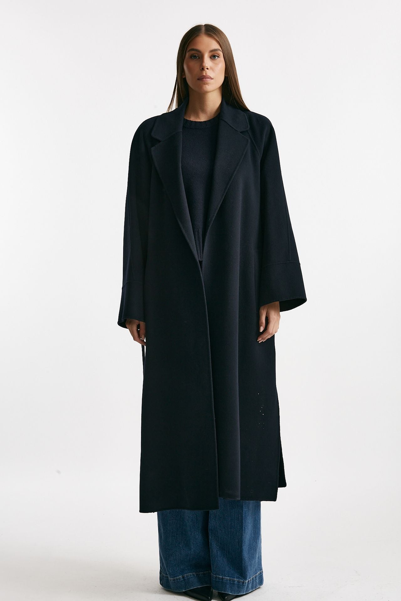 Cappotto lungo AGATA in lana blu donna Max mara s - 2