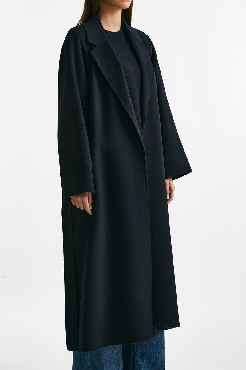 Cappotto lungo AGATA in lana blu donna Max mara s - 3