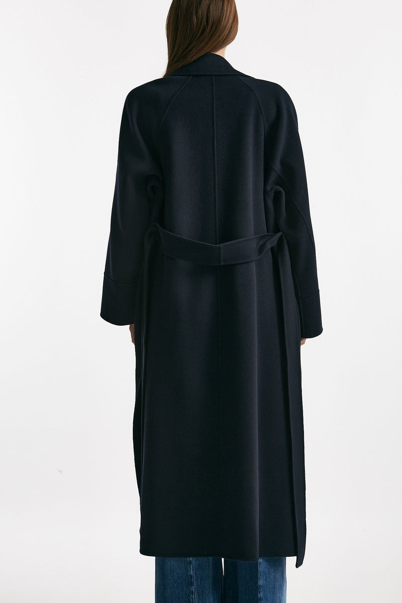 Cappotto lungo AGATA in lana blu donna Max mara s - 4