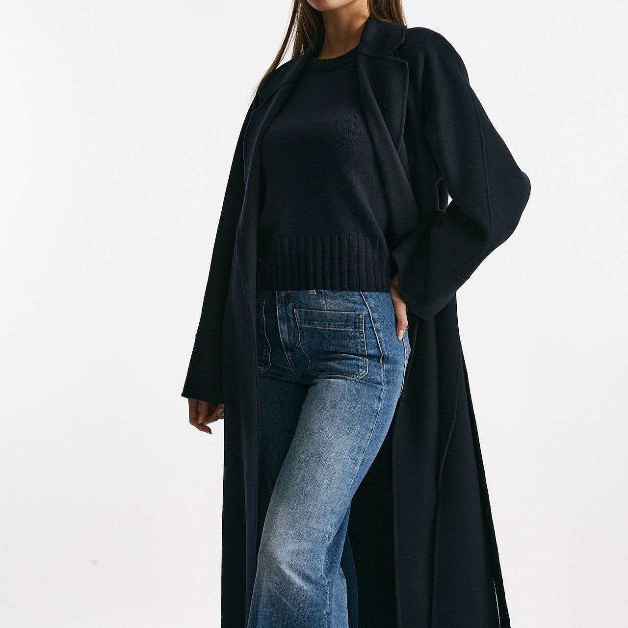 Cappotto lungo AGATA in lana blu donna Max mara s - 1