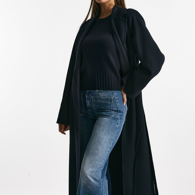 Cappotto lungo AGATA in lana blu donna Max mara s