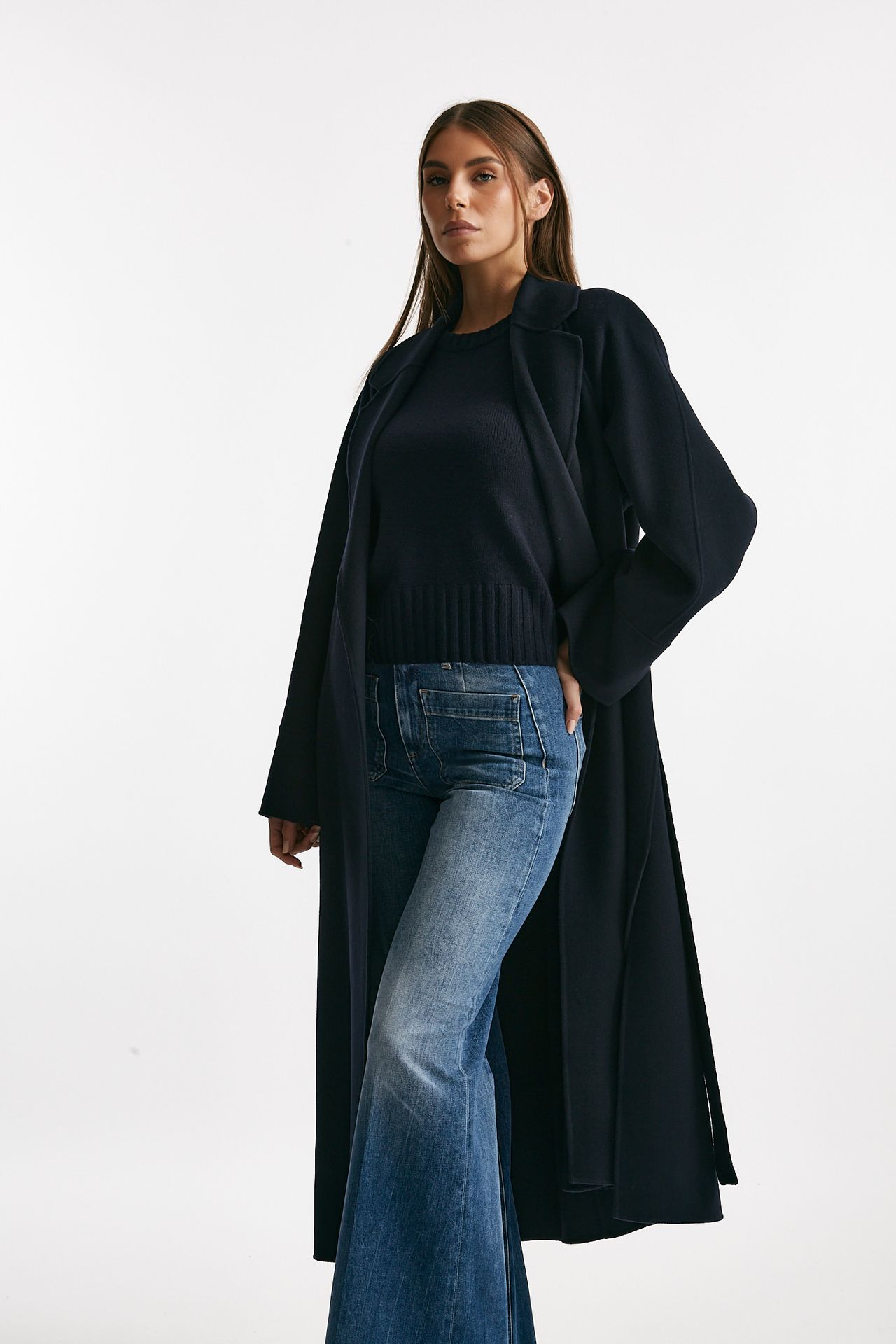 Cappotto lungo AGATA in lana blu donna Max mara s - 5