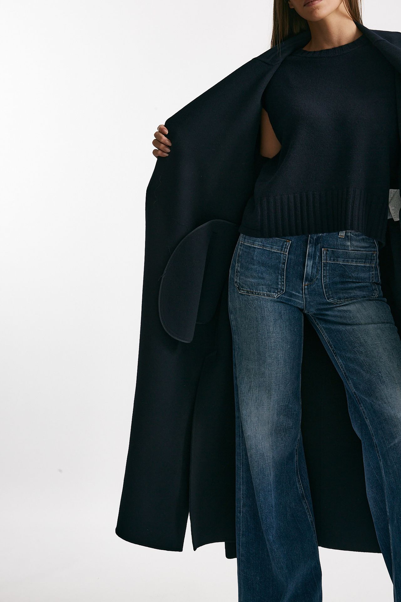 Cappotto lungo AGATA in lana blu donna Max mara s - 6