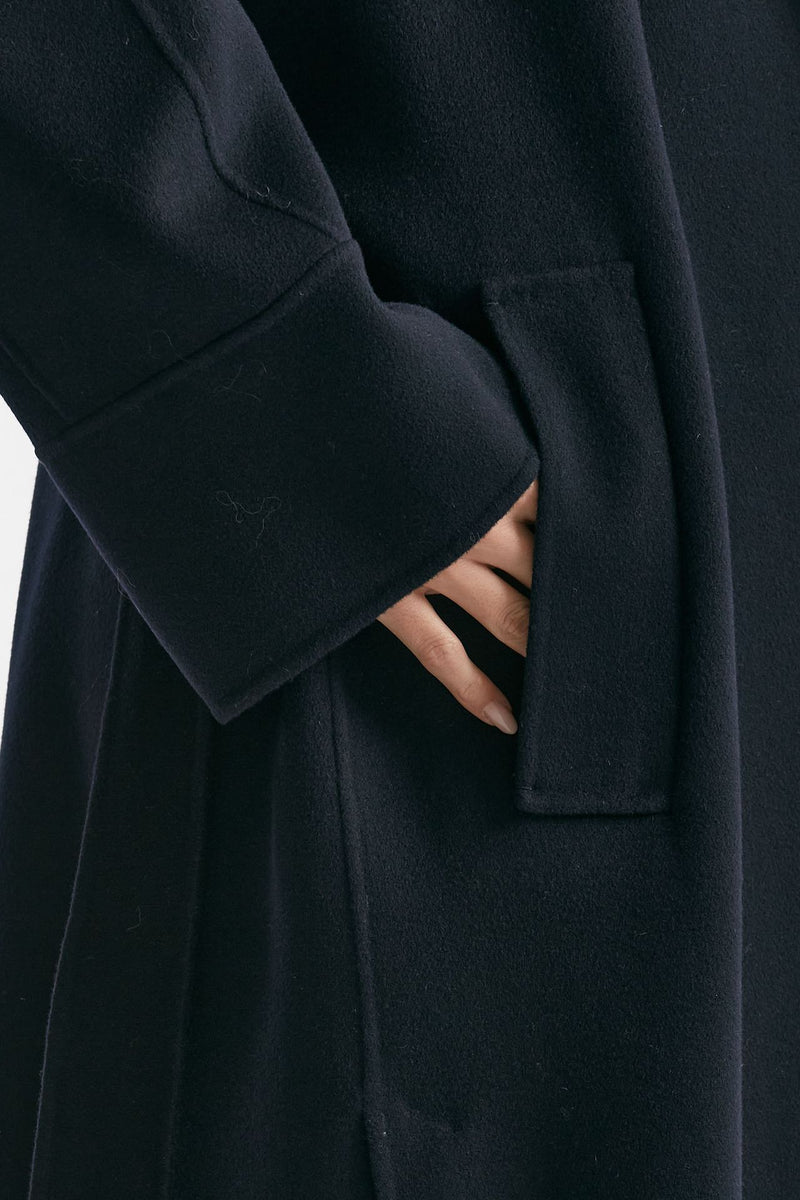 Cappotto lungo AGATA in lana blu donna Max mara s - 7