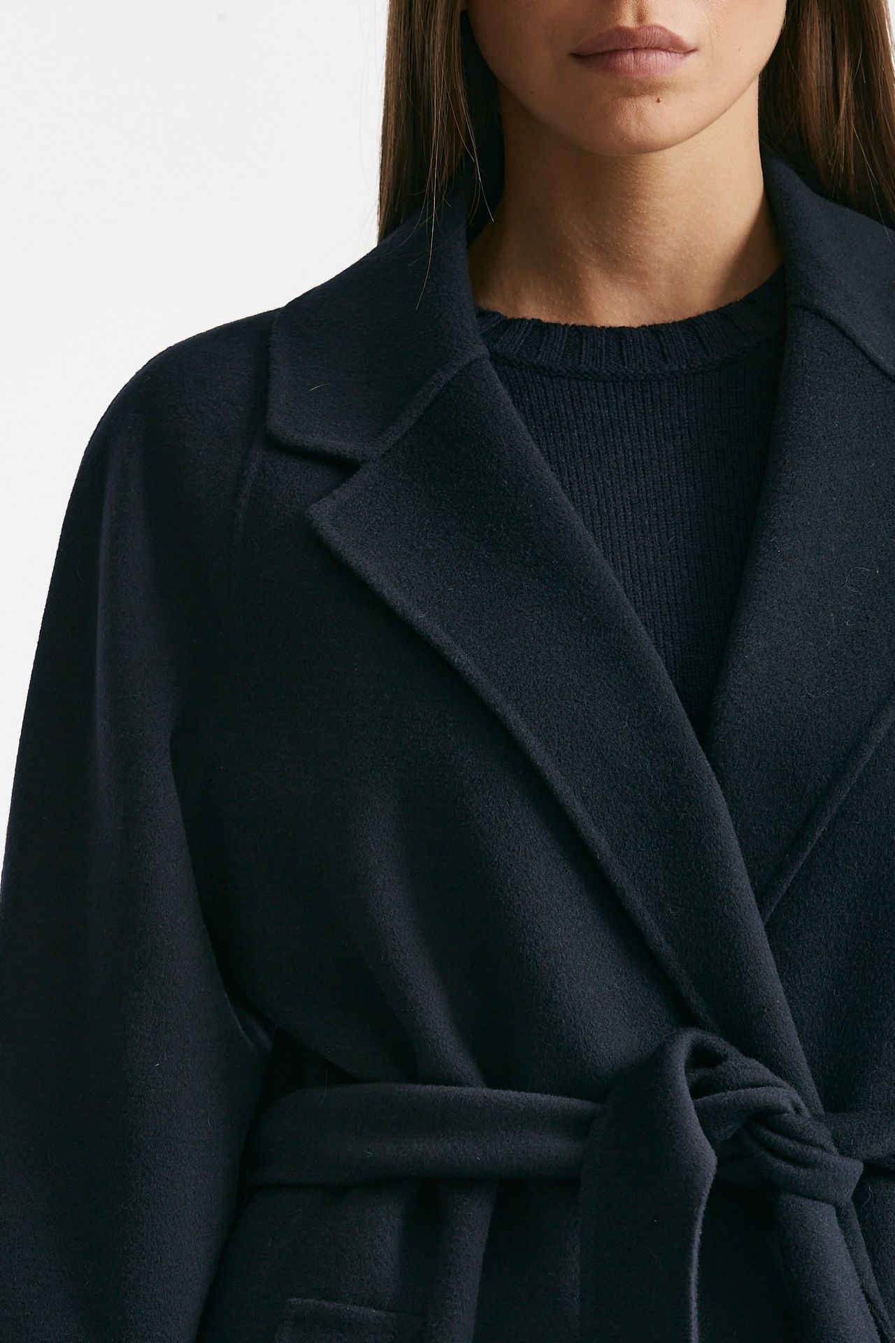 Cappotto lungo AGATA in lana blu donna Max mara s - 9