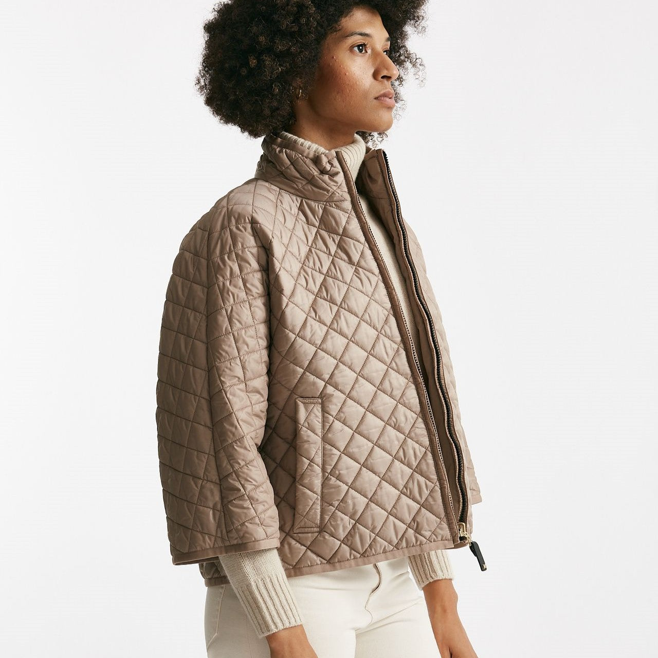 Giubbino DELFINA in tela antigoccia  beige donna Max mara s - 10