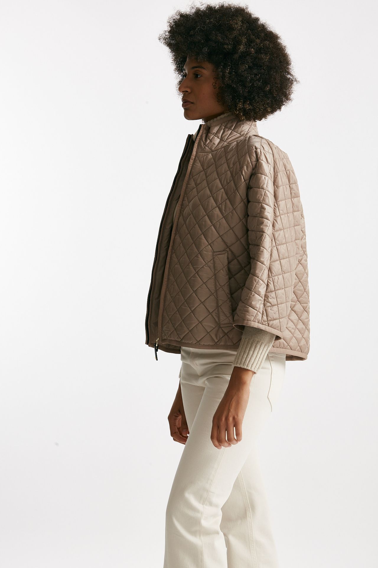 Giubbino DELFINA in tela antigoccia  beige donna Max mara s - 1