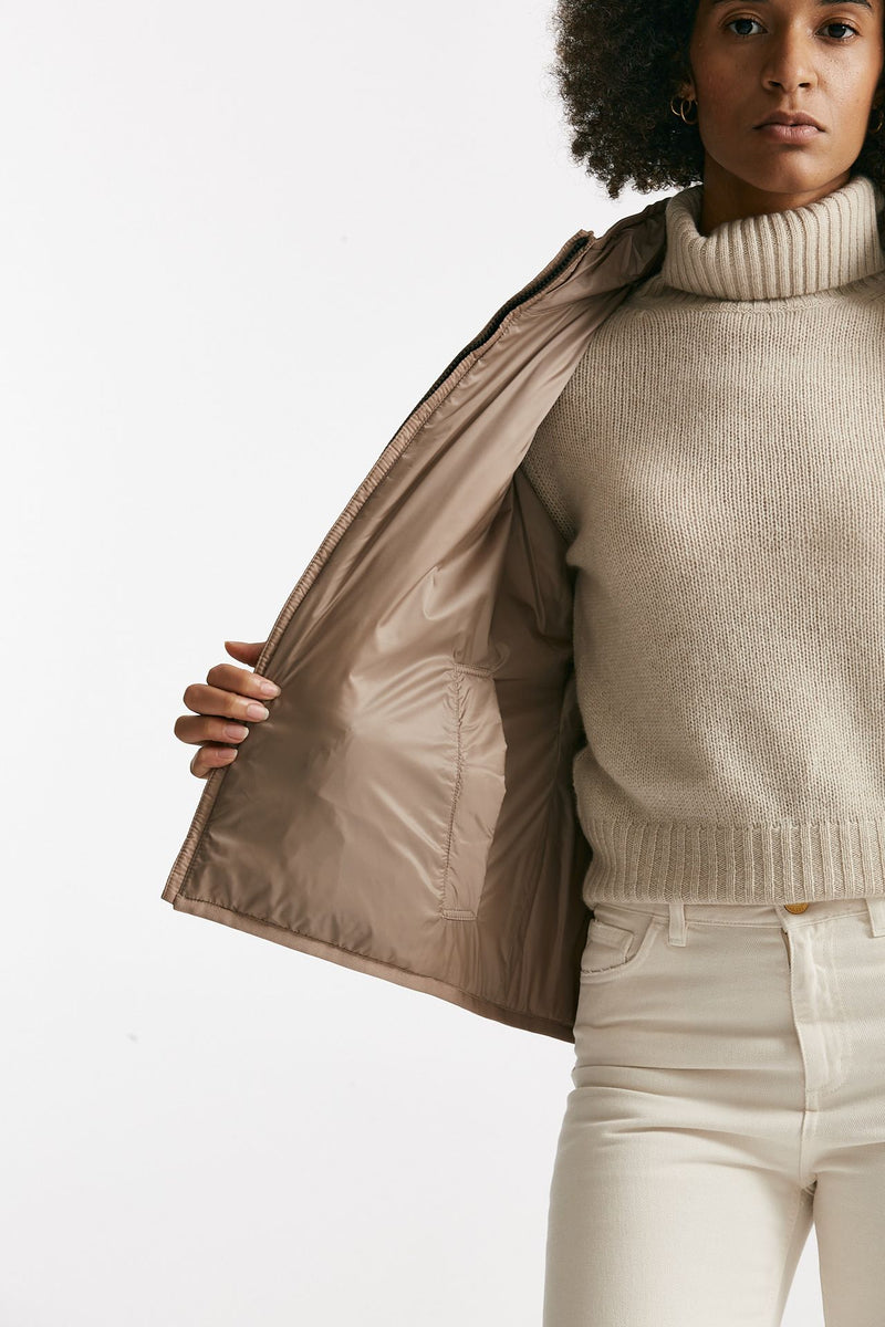 Giubbino DELFINA in tela antigoccia  beige donna Max mara s - 6