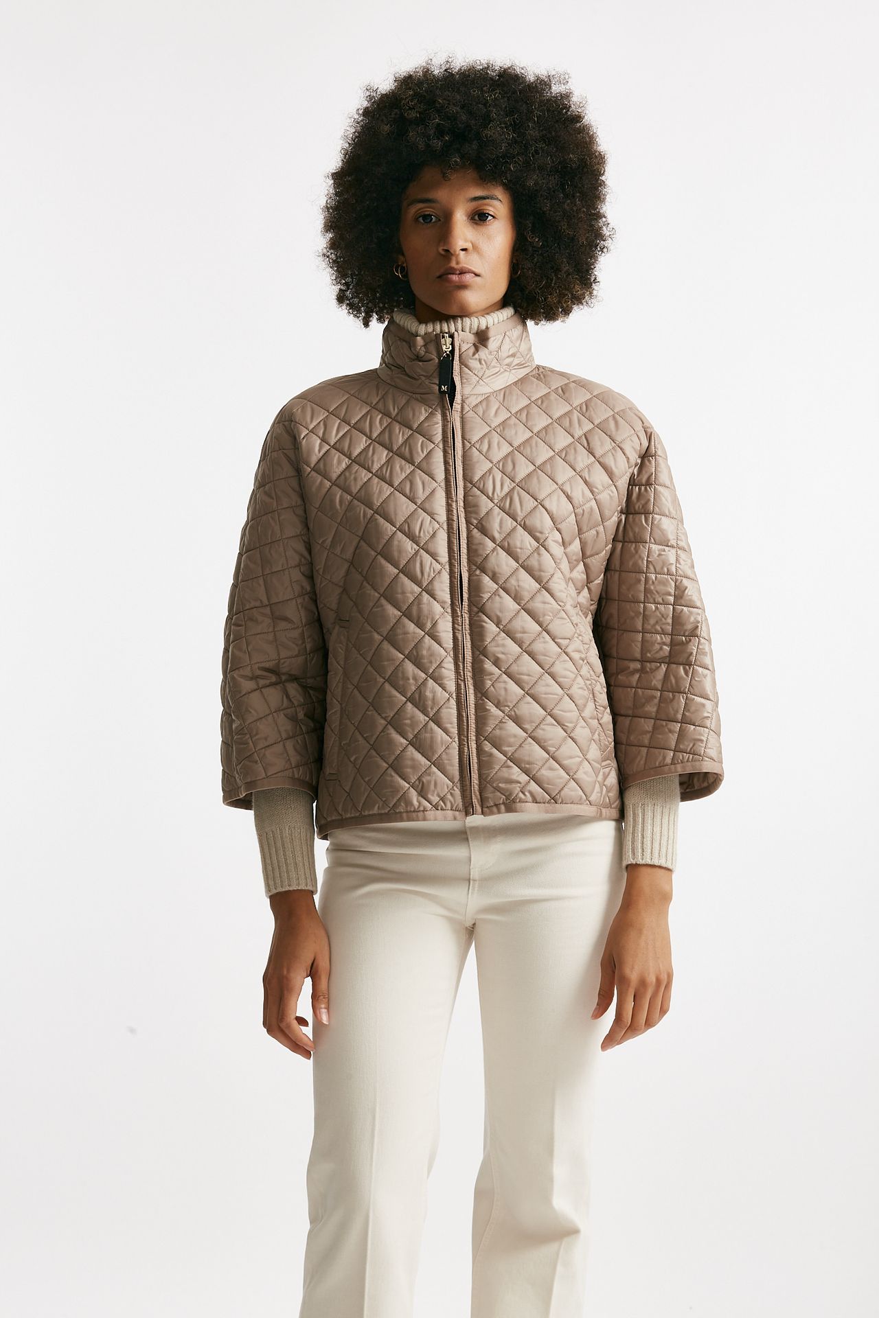 Giubbino DELFINA in tela antigoccia  beige donna Max mara s - 7