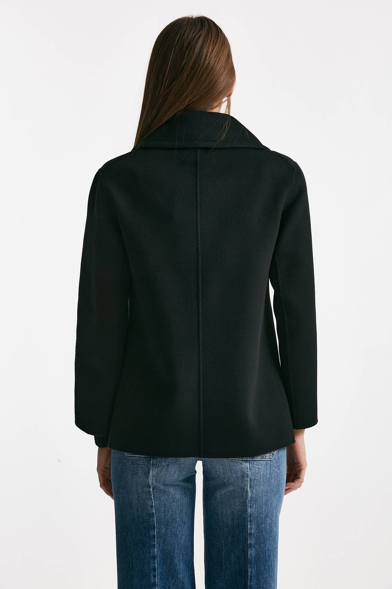 Caban ELISE in drap di lana nero donna Max mara s - 3