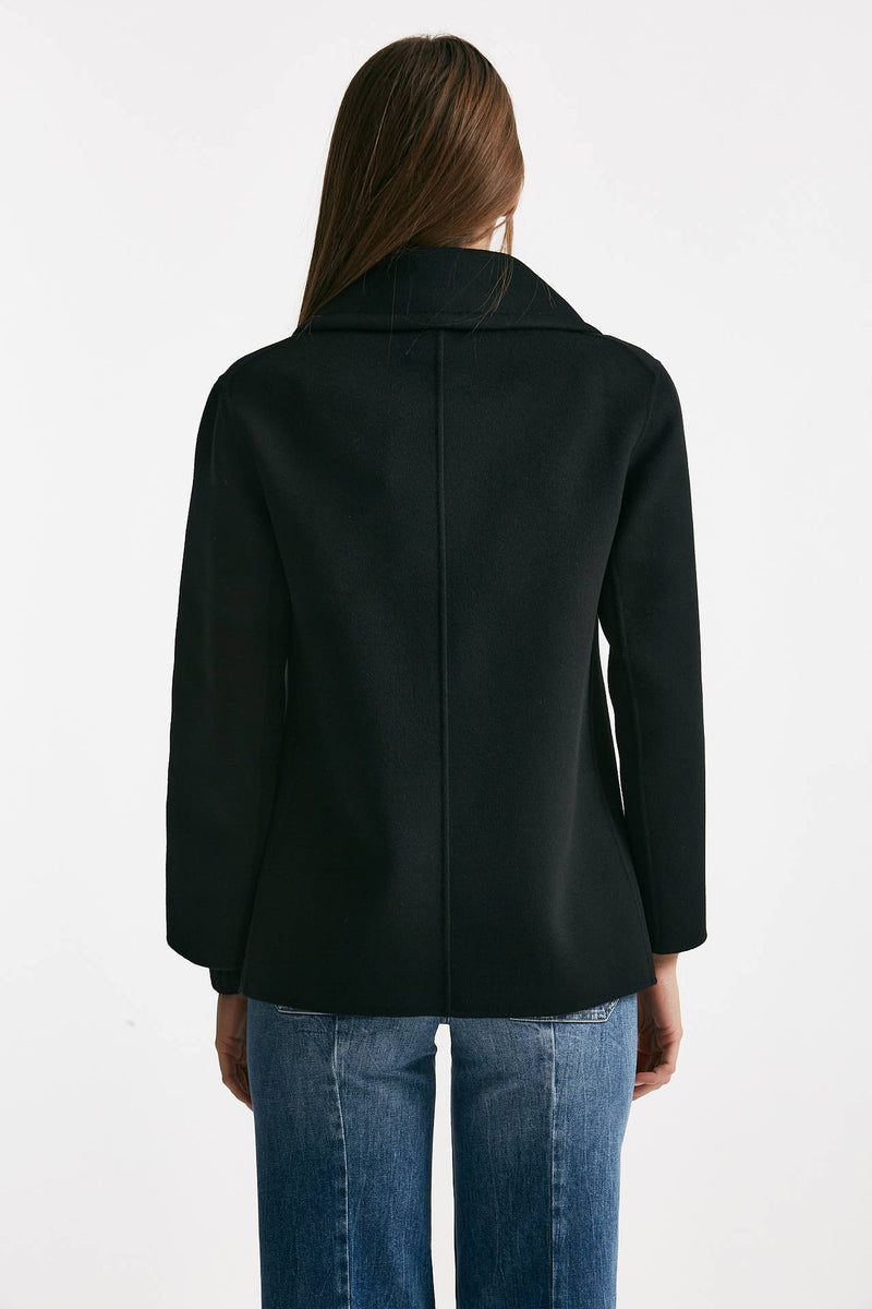 Caban ELISE in drap di lana nero donna Max mara s - 3