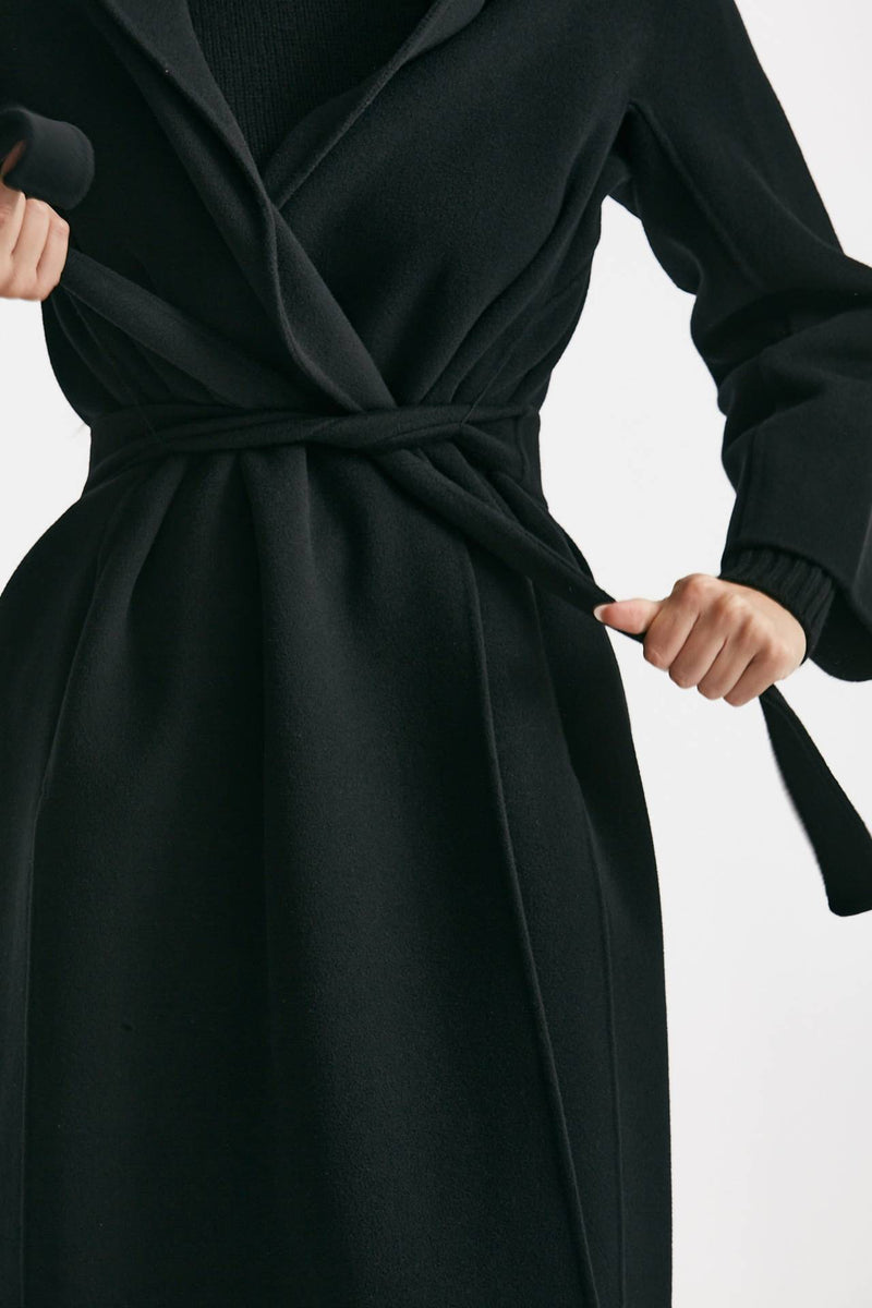 Cappotto ESTURIA midi a vestaglia nero donna Max mara s - 6