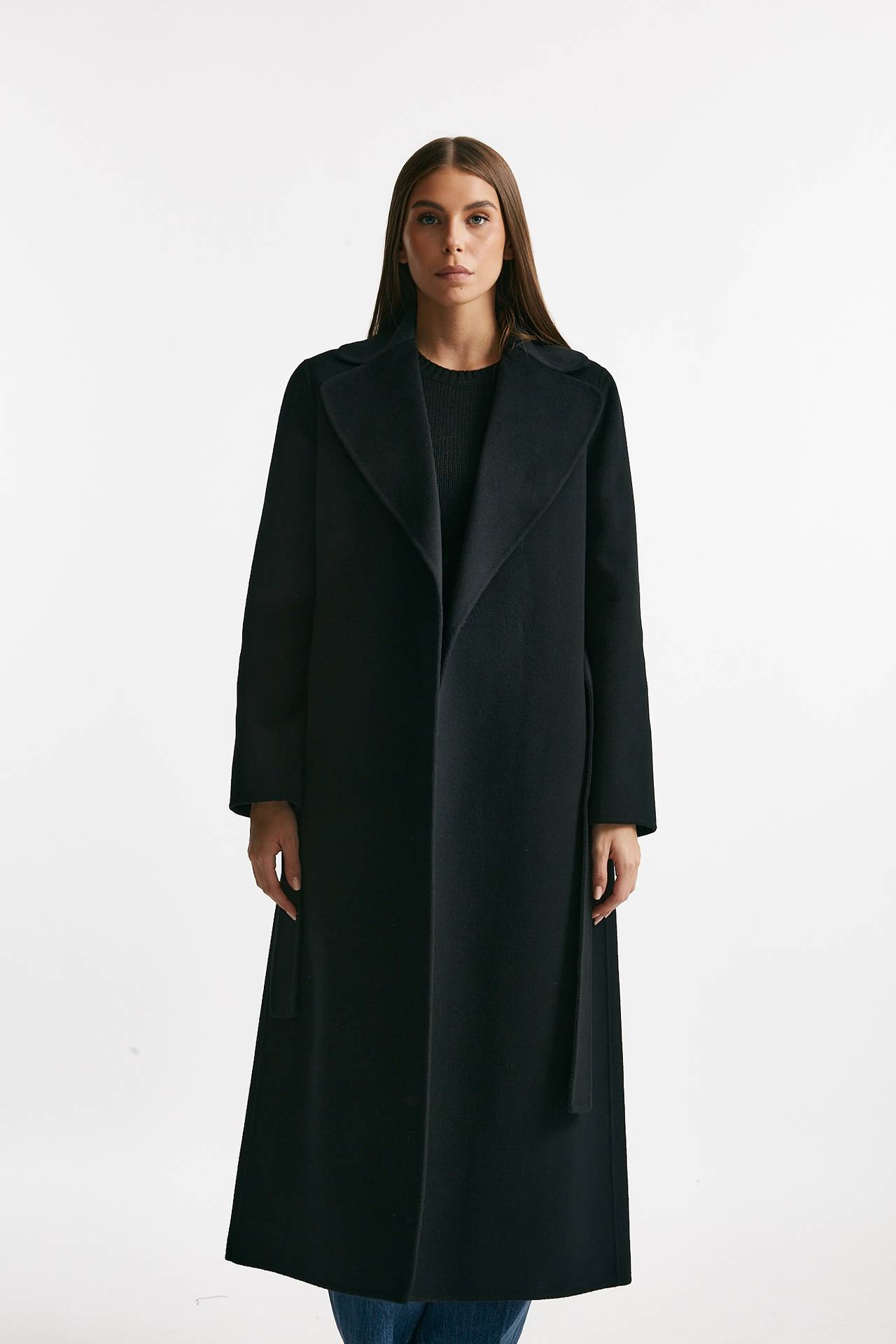 Cappotto PAOLA lungo a vestaglia nero donna Max mara s - 2