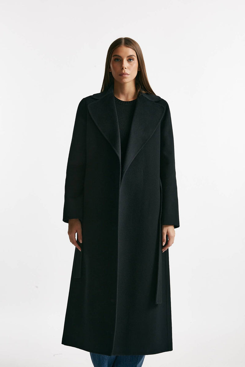 Cappotto PAOLA lungo a vestaglia nero donna Max mara s - 2