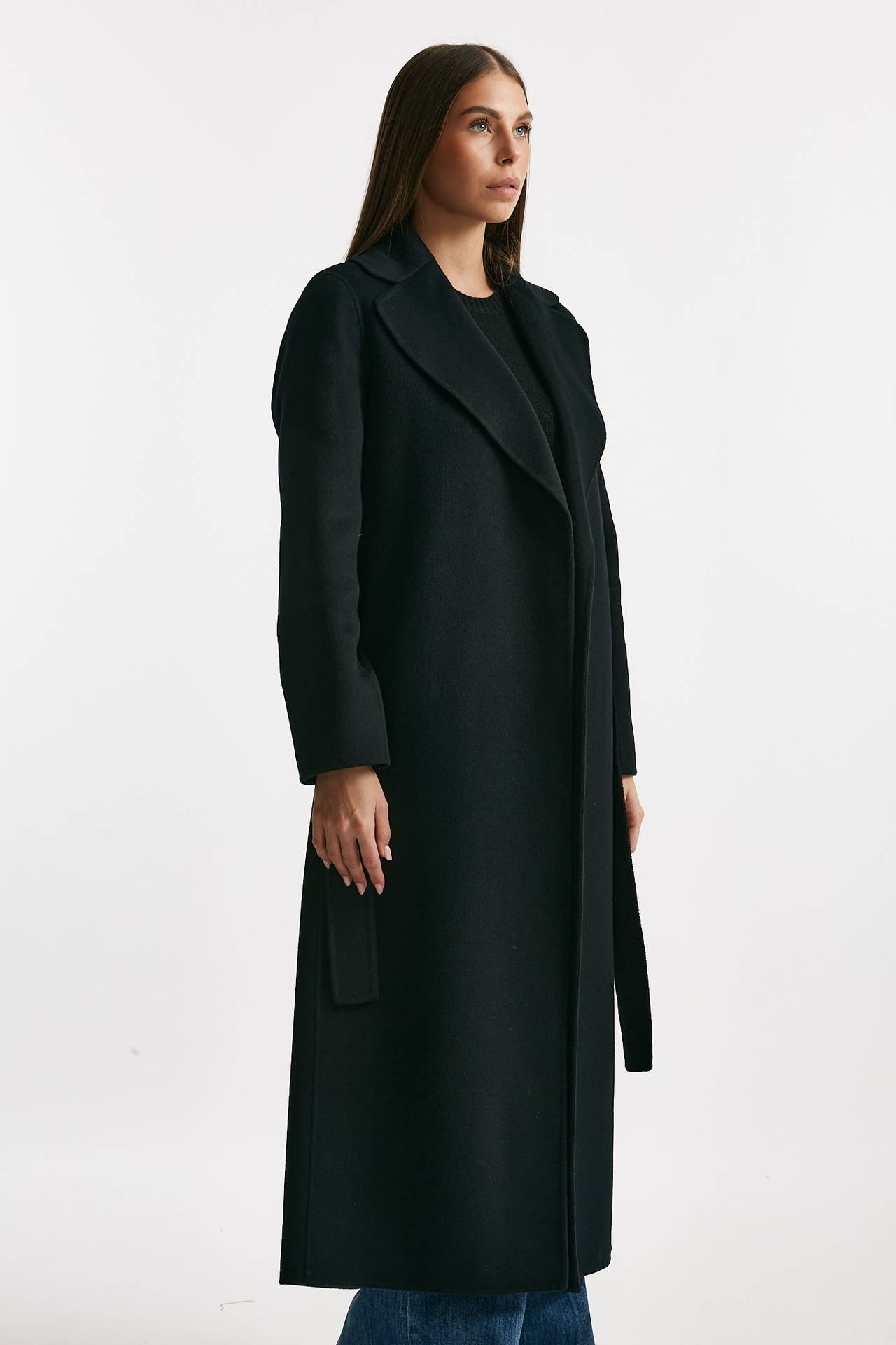 Cappotto PAOLA lungo a vestaglia nero donna Max mara s - 3