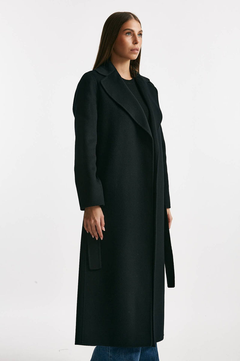 Cappotto PAOLA lungo a vestaglia nero donna Max mara s - 3