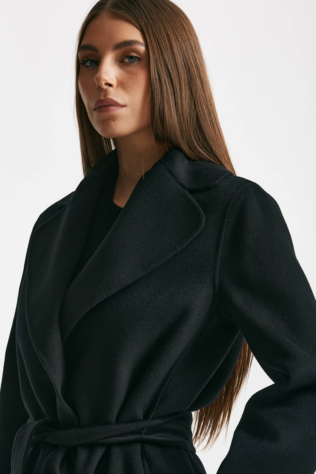 Cappotto PAOLA lungo a vestaglia nero donna Max mara s - 7