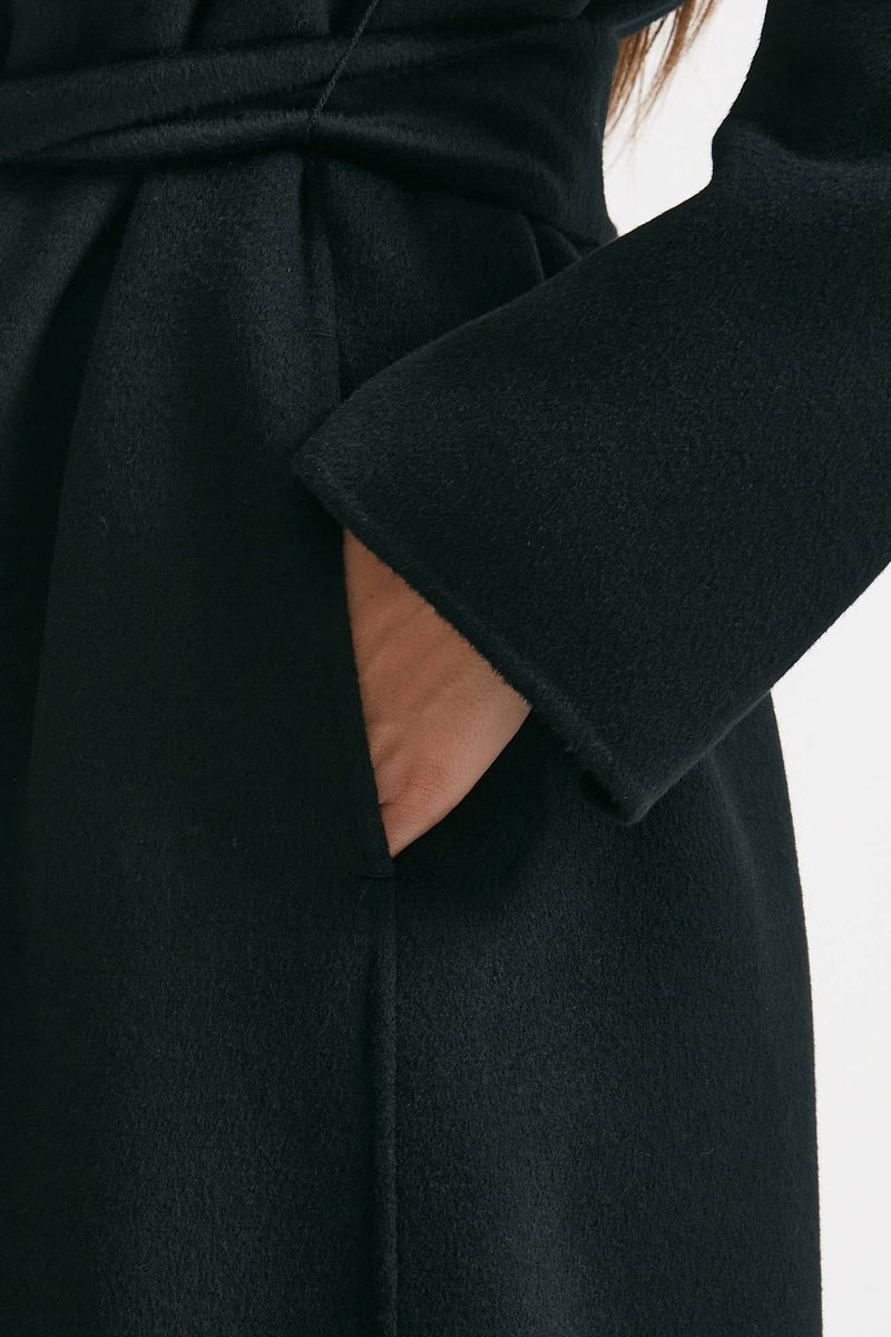 Cappotto PAOLA lungo a vestaglia nero donna Max mara s - 8