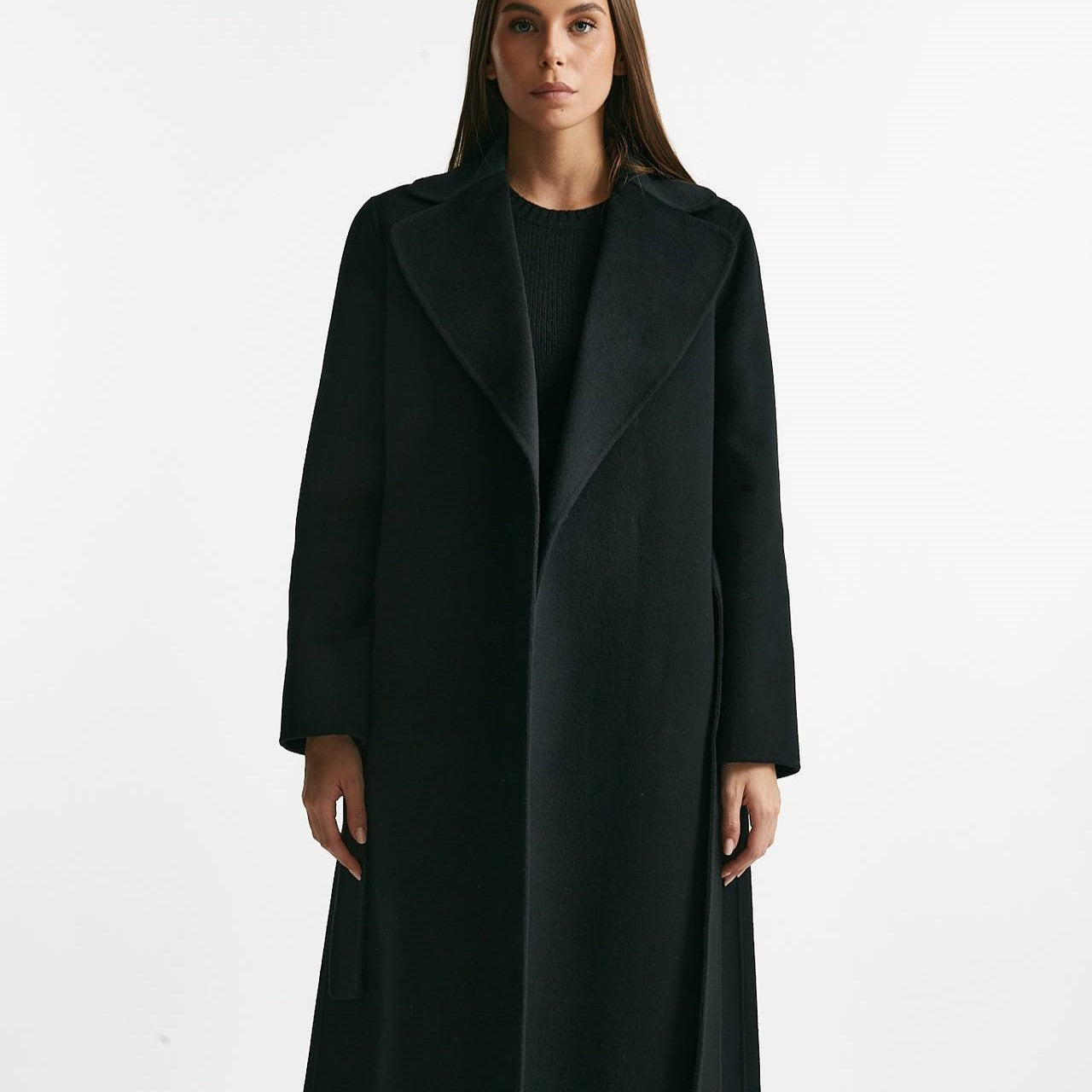 Cappotto PAOLA lungo a vestaglia nero donna Max mara s - 9