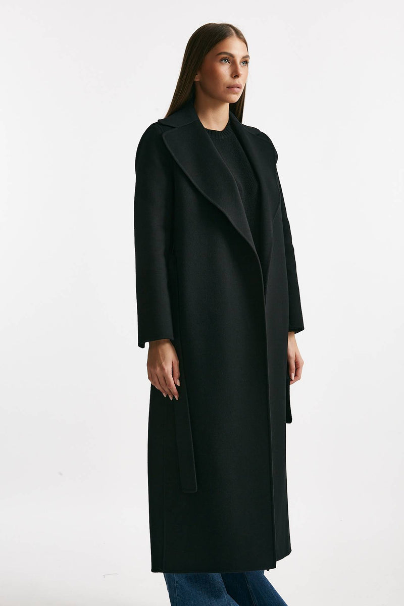 Cappotto POLDO lungo a vestaglia nero donna Max mara s - 2