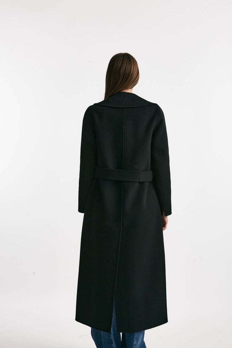 Cappotto POLDO lungo a vestaglia nero donna Max mara s - 3