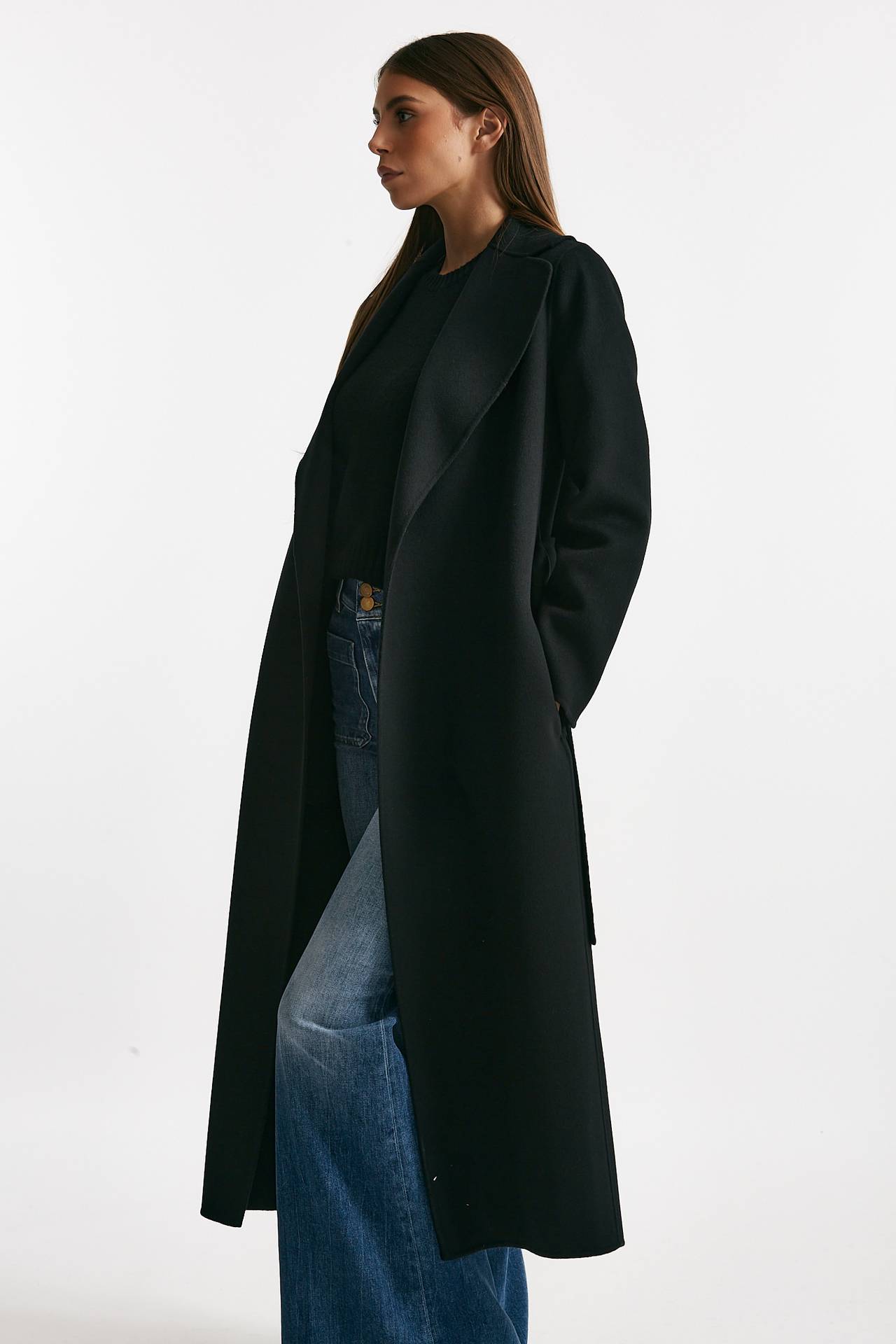 Cappotto POLDO lungo a vestaglia nero donna Max mara s - 4