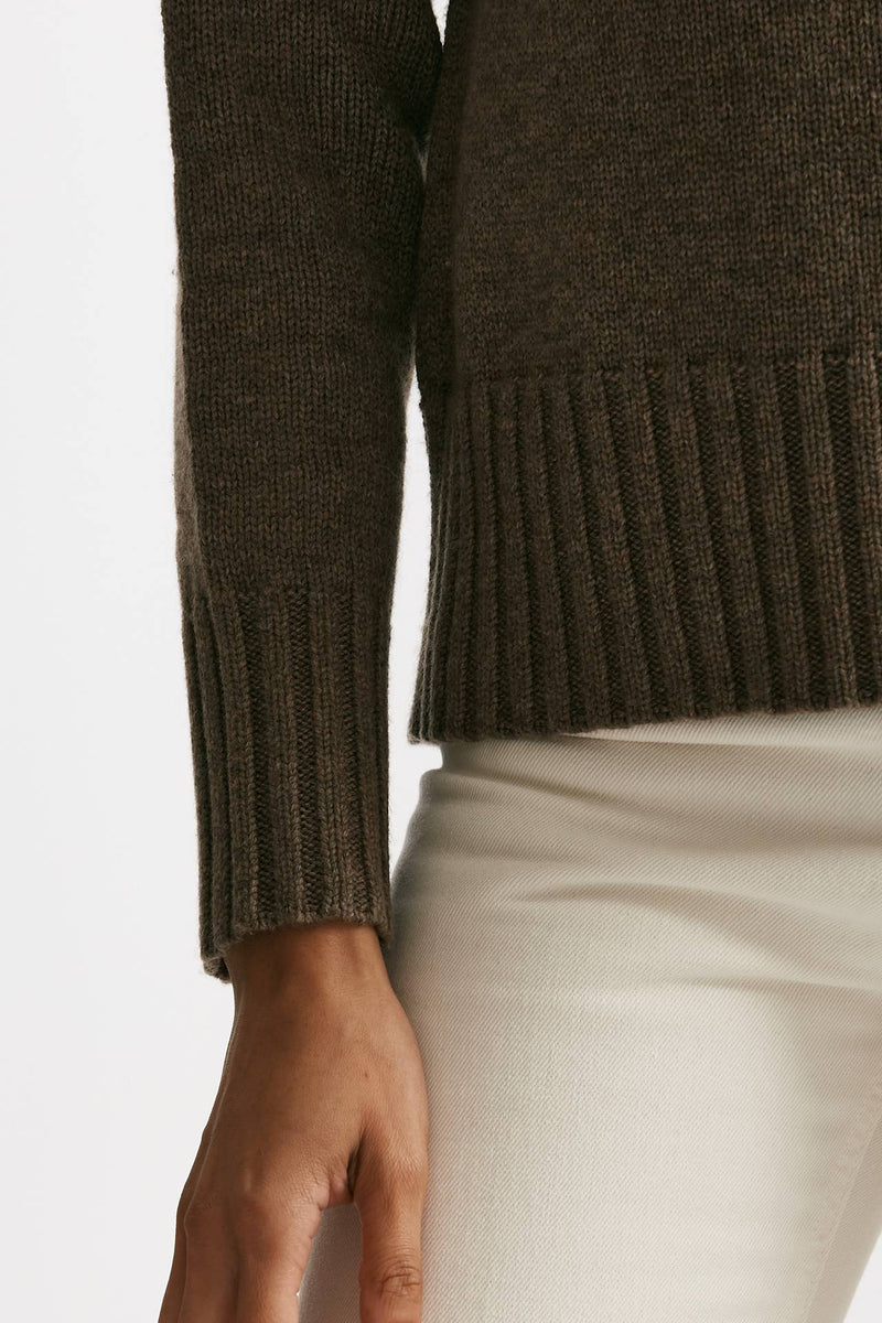 Maglia MANTOVA dolcevita in lana e cachemire tortora donna Max mara s - 6