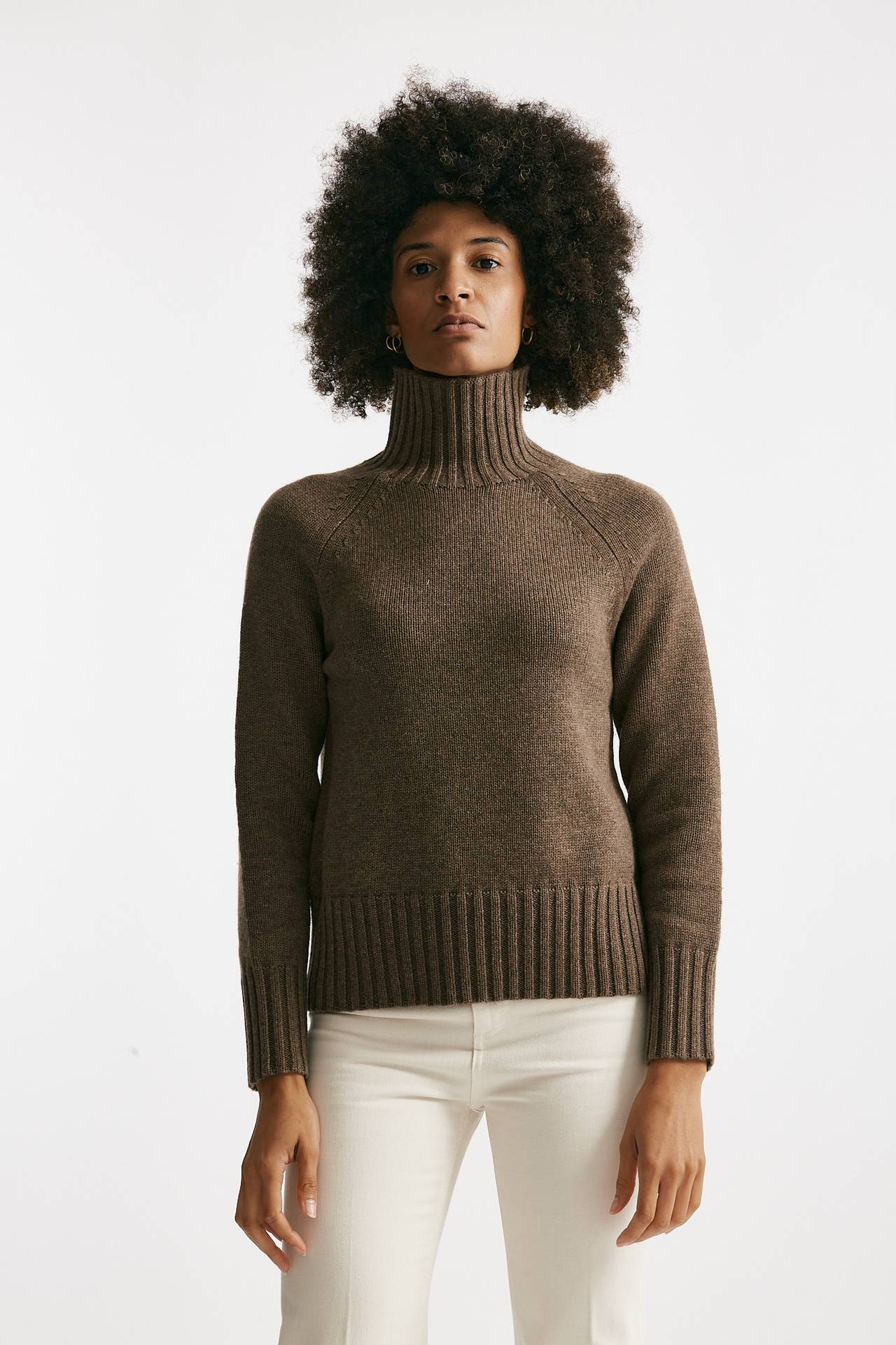 Maglia MANTOVA dolcevita in lana e cachemire tortora donna Max mara s - 2