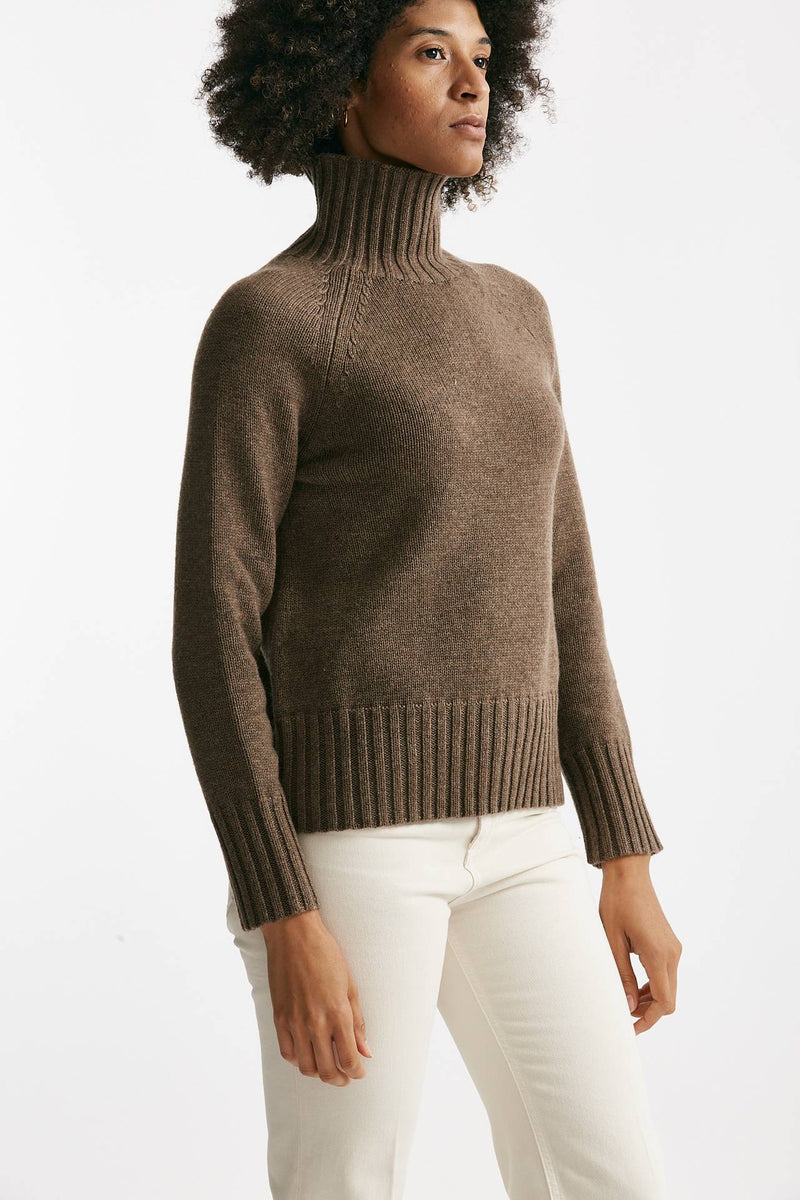 Maglia MANTOVA dolcevita in lana e cachemire tortora donna Max mara s - 3