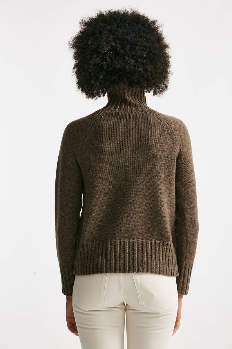 Maglia MANTOVA dolcevita in lana e cachemire tortora donna Max mara s - 4